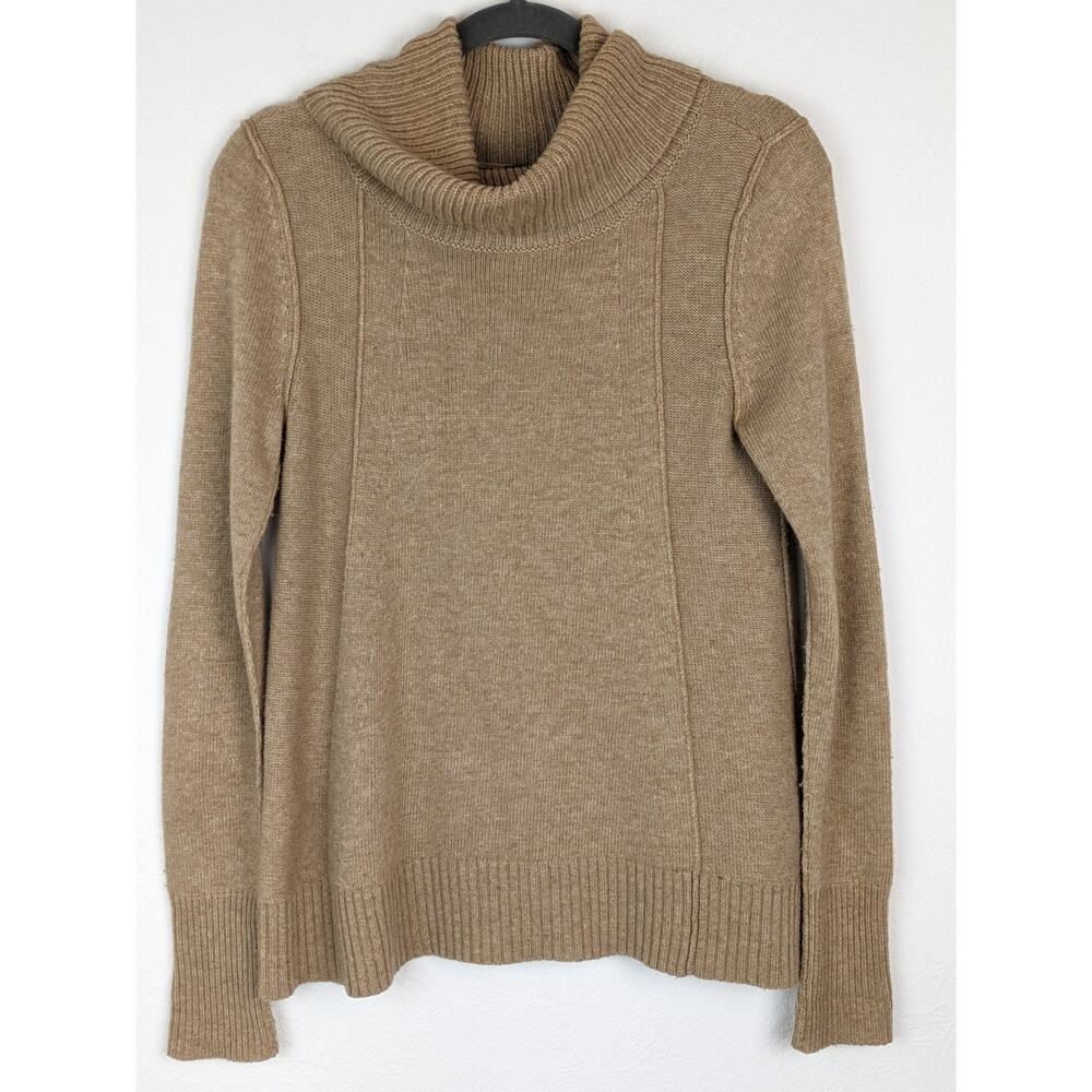 Ann Taylor Sweater Cowl Merino Wool Cashmere Neutral Fall Winter Tan Size XS